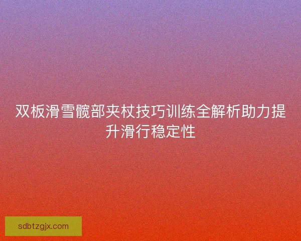 双板滑雪髋部夹杖技巧训练全解析助力提升滑行稳定性